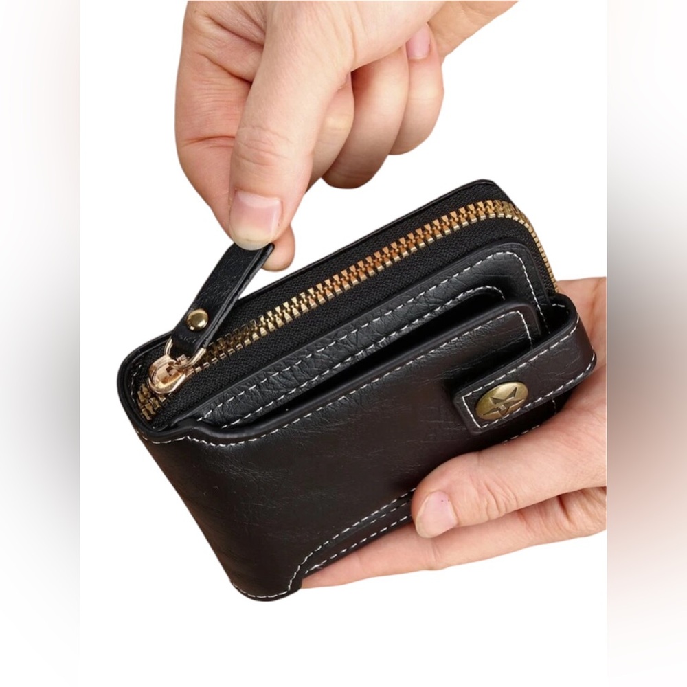 Multilayer Stitch Wallet Zipper Portable ID CARDS WALLET